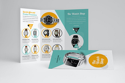 Watch Store Trifold Brochure a4 book booklet brochure brochure design brochure layout brochure mockup brochure template catalog catalogue editorial editorial design flyer indesign layout look book lookbook magazine proposal template