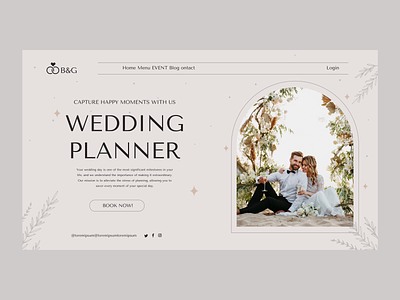 Wedding Planner Website UI Design agency website banner design banner designer event management website homepage landing page tazrin trendy design ui uiux designer webinar website design website designer wedding planner wedding planner website