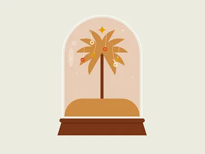 Christmas Palm tree ae after effects animation christmas christmastree globe ornaments palm tree palmtree snow snowglobe