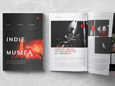 Musica Magazine a4 booklet brochure catalog catalogue download editorial editorial layout flyer indesign lookbook magazine magazine ad magazine cover magazine design magazine illustration magazine layout magazine template psd template