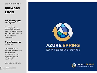 AZURE SPRING LOGO/BRAND GUIDES brandguides branding logo water
