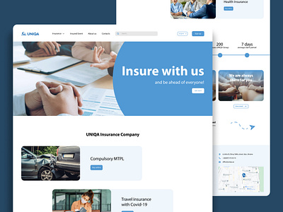 UNIQA - Landing Page company profile design insurance company landing page minimalism ui ui design uiux ux web web design
