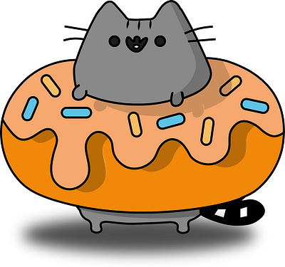 donut cat animation donut graphic design motion graphics