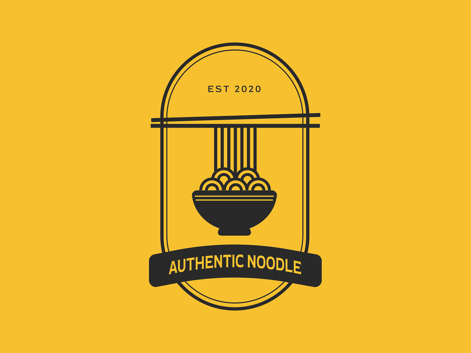 Modern and minimalist logo for Noodle brand by Angga Dewan on Dribbble