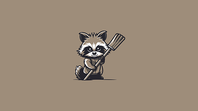 Cute Raccoon Mascot Logo Design brand branding design graphic design illustration logo logodesign mascot vector visual identity