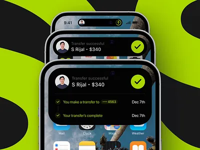 Pesse - Fintech Mobile App (Dynamic Island) app bank banker banking clean detail details dynamic island finance fintech interaction mobile modern money neat send simple success transfer