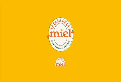 Casa de la miel abeja bee branding graphic design honey logo miel