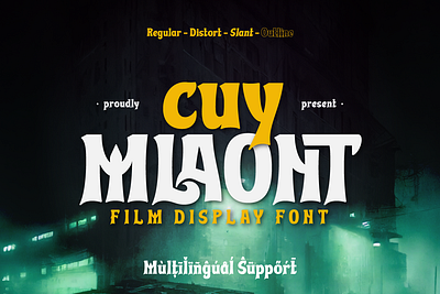 Cuy Mlaont - Film Display Font action cinema cinematography display dramatic entertainment event film font headline hollywood movie poster show theatre
