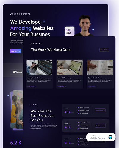 Digital Business Agency Landing Page agency design figma graphic design ui website