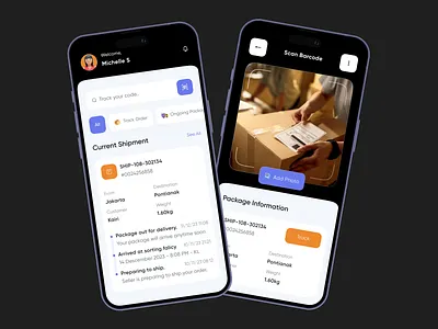 Delivery App 📦 app design cargo clean company delivery design app logistic logistics minimalist mobile mobile ui package qr scan shipment shipping supply transport ui ux