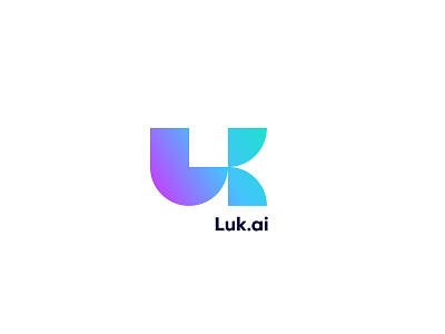 Luk.ai - Logo for Ai Platform ai artificial intelligence logo brand identity design branding data data center gradient logo k logo l k u logo l logo lark lk logo logo modern logo science vr logo