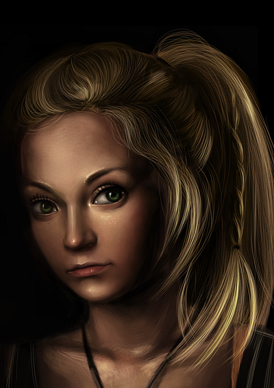 Portrait Study: Beth Greene beth greene character concept art horror illustration movie portrait portrait study scary the walking dead twd zombie