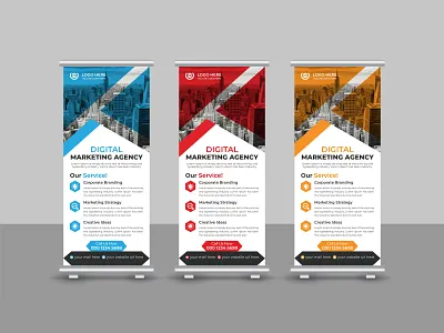 Corporate Business Marketing Roll Up Banner Design advertisement banner branding business corporate creative design display graphic design marketing modern pop up banner presentation print template pull up banner retractable banner roll up roll up banner stationery x banner