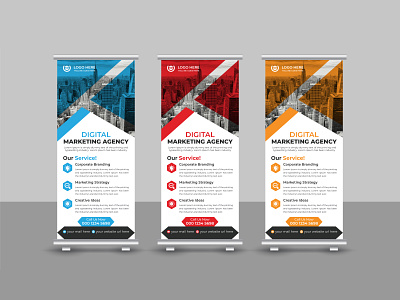 Corporate Business Marketing Roll Up Banner Design advertisement banner branding business corporate creative design display graphic design marketing modern pop up banner presentation print template pull up banner retractable banner roll up roll up banner stationery x banner