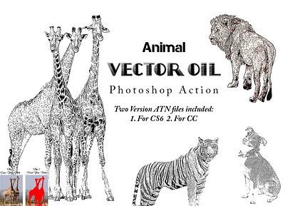 Animal Vector Oil Photoshop Action pet oil