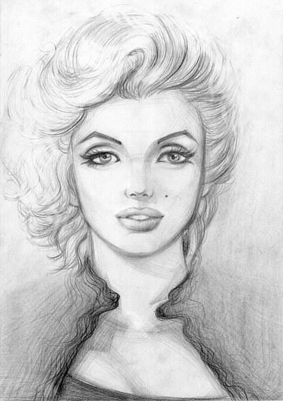 Portrait Study: Marylin Monroe actress character drawing golden hollywood hollywodd illustration marylin marylin monroe pencil portrait portrait study sketch
