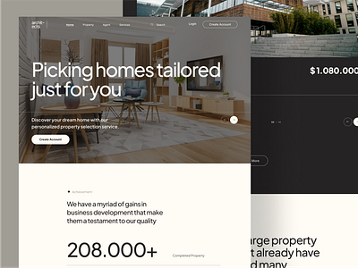 ARCHIT-ECTS - Real Estate Homepage agency architect clean landing page portfolio properties property property website real estate real estate website residence web web design website