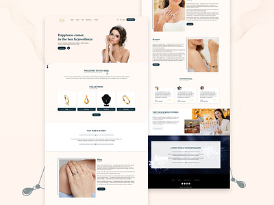 jewelry website homepage jewellery website landingpage ui uiux uiux design web web design website website design