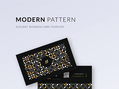 MODERN PETTERN BUSINESS CARD art business card branding business business card card classic clean design dark design editable elegant glossy gold graphic design logo modern pattern professional sameless pattern vector