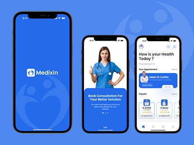 Medixin Mobile App graphic design ui