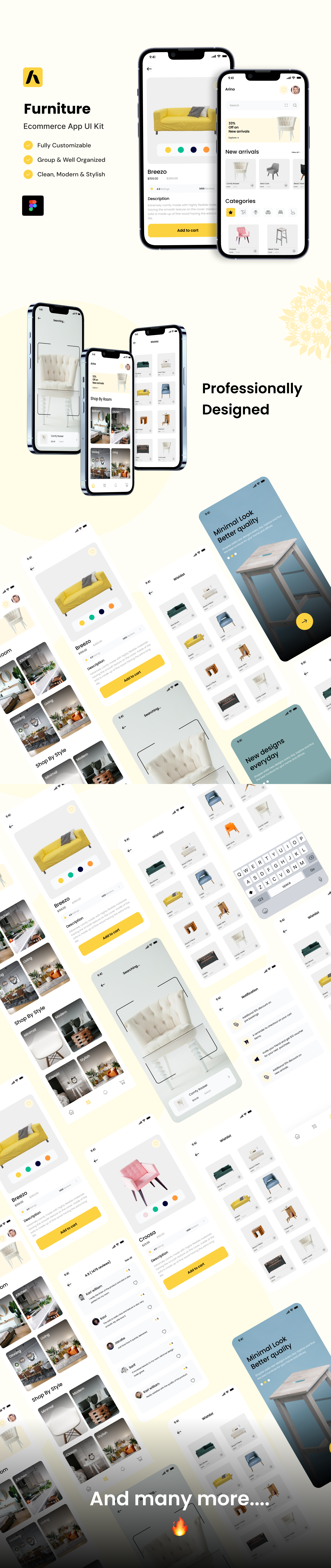 Furniture Ecommerce App UI Kit animation branding furniture ecommerce app ui kit graphic design logo motion graphics ui