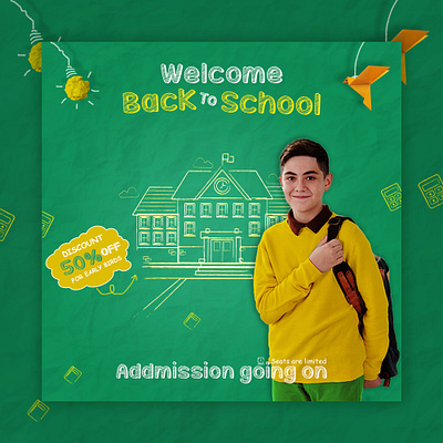 Educational banner - Social media post abdulhsaimon ads asvertising back to school backtoschool educational facebook instagram marketing post poster social media