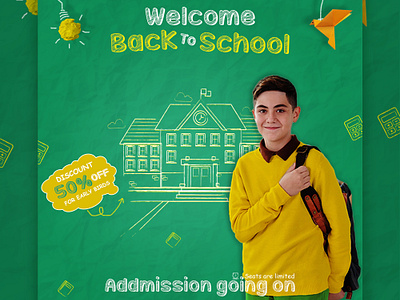 Educational banner - Social media post abdulhsaimon ads asvertising back to school backtoschool educational facebook instagram marketing post poster social media