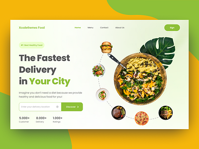 Food Delivery delivery service design figma food food app fooddelivery fooddeliverylandingpage herosection landingpage online ordering responsive design ui ui design user interface web design web ui