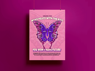 Unless you make peace with the past you won't have a future branding design design for sell graphic design graphic poster illustration poster vector