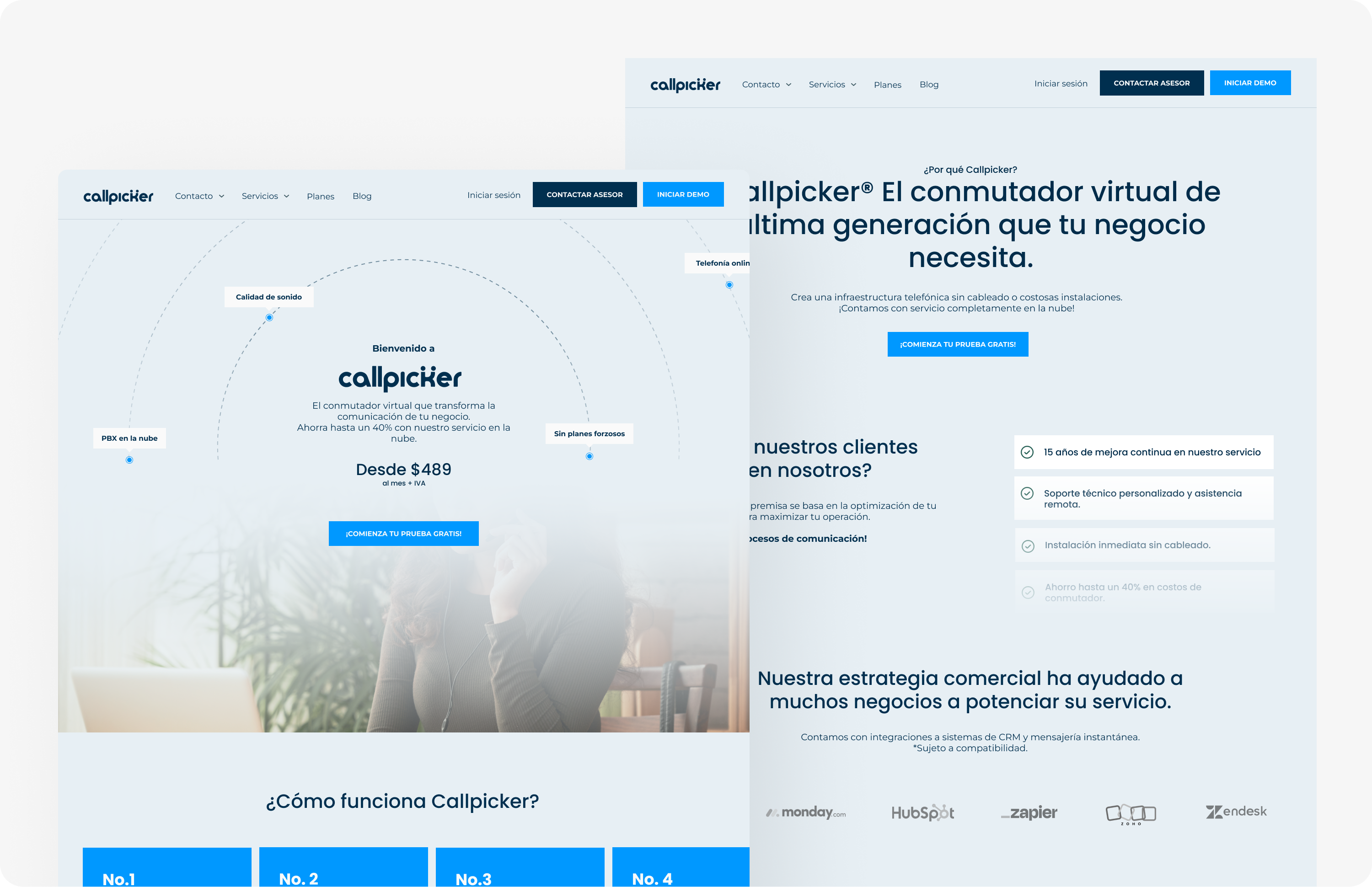 Web redesign · Virutal Switch · Callpicker b2b graphic design ui virutal switch web design
