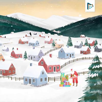 Merry Christmas 2d animation animation branding design graphic design illustration motion graphics