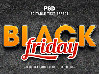 Black Friday 3D Editable Text Effect Style action black black friday black friday 3d text effect efffect friday new effect new text effect psd psd text effect style text