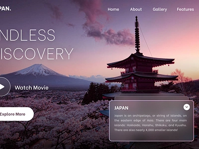 JAPAN. aesthetic ambient app design app interface branding creative design design dribbble portfolio graphic design illustration japan logo mockup tourism ui uiux web design web page