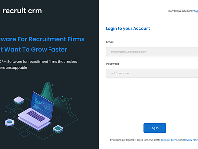 RECRUIT CRM - Recruitment Company Dashboard 3d animation app design app interface branding creative design dashboard design design dribbble portfolio graphic design illustration logo motion graphics recruitment web ui uiux web design webpage