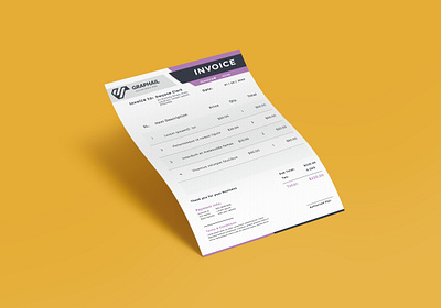 Invoice design branding company invoice design creative designer graphic design invoice design professional designer