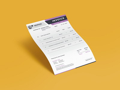 Invoice design branding company invoice design creative designer graphic design invoice design professional designer