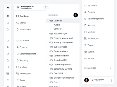 Opened and Closed Sidebar clean dashboard dashboard ui design erp layout menu navbar navigation bar panel saas side menu side navigation sidebar sub navigation ui design userexperience userinterface ux