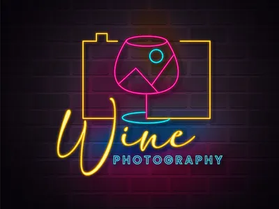 Winephotography Logo Design brand and identity branding design grahic design graphic design graphics illustration logo photography photographylogo ui vector wine winelogo