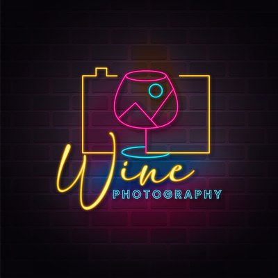 Winephotography Logo Design brand and identity branding design grahic design graphic design graphics illustration logo photography photographylogo ui vector wine winelogo