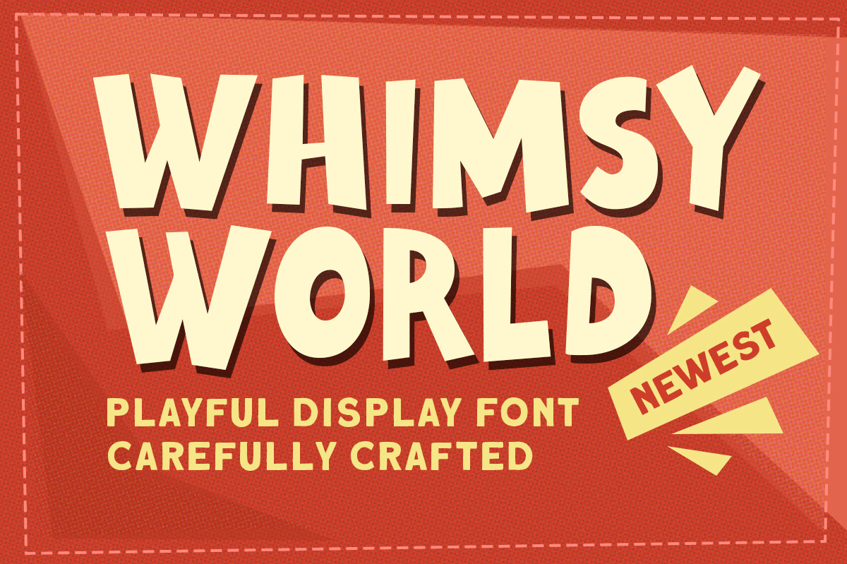 Whimsy World - Playful Display Font retro font