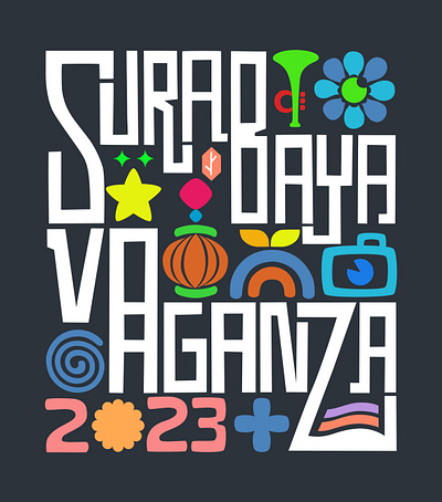 Surabaya Vaganza 2023 branding icon illustration logo