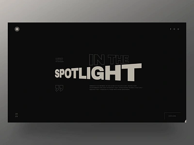 Spotlight Hero Header With Fluid Effect for WordPress animation cleanui cursor darkui dynamic fluid header hero hero image slider slider revolution spotlight template typography ui wordrpress