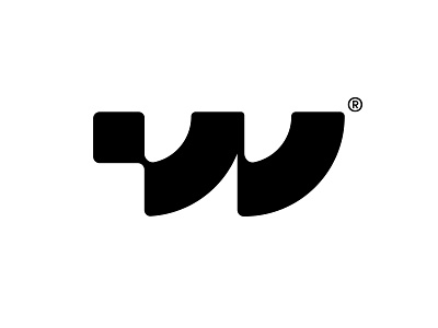 wavy wave logo variants – 1 letter logo logodesign logomark logos mark markdesign solid w wordmark