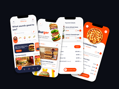 Quick Express- Food Delivery App 2d app app inspiration application daily ui design design inspiration e commerce food delivery food delivery app ui ui design uiux