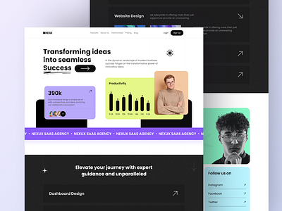 SaaS Landing page - UI/UX fintech fintech design landing page product design saas saas app saas banking saas design saas website stock market ui uiux user interface ux design web design webapplication website