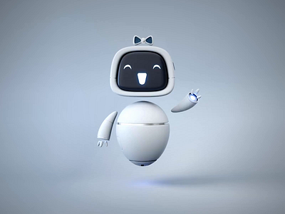 Cubie 3D Robot Animation 3d animation art blender cartoon character design illustration loop mascot motion graphics render robot