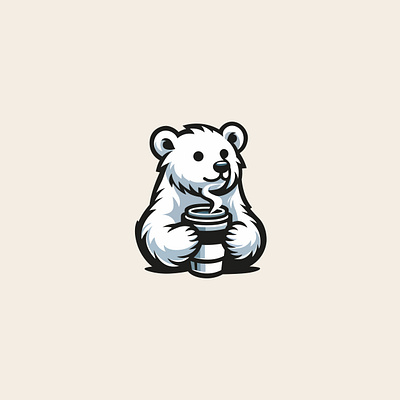 Bear Coffee Logo animal app bear branding coffee design drink food graphic design identity illustration logo logos testy vector