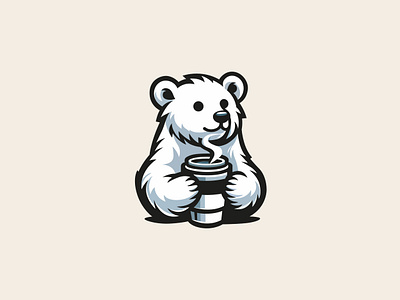 Bear Coffee Logo animal app bear branding coffee design drink food graphic design identity illustration logo logos testy vector