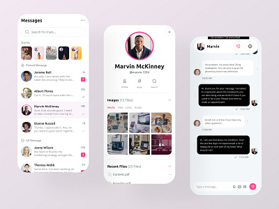 Messaging Web App chat app chat ui creative prototypes design design trends messanger minimal minimalist chat design mobile app modern simplicity ux design