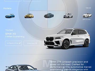 BMW Web design adobe xd animation figma graphic design ui uiux website design